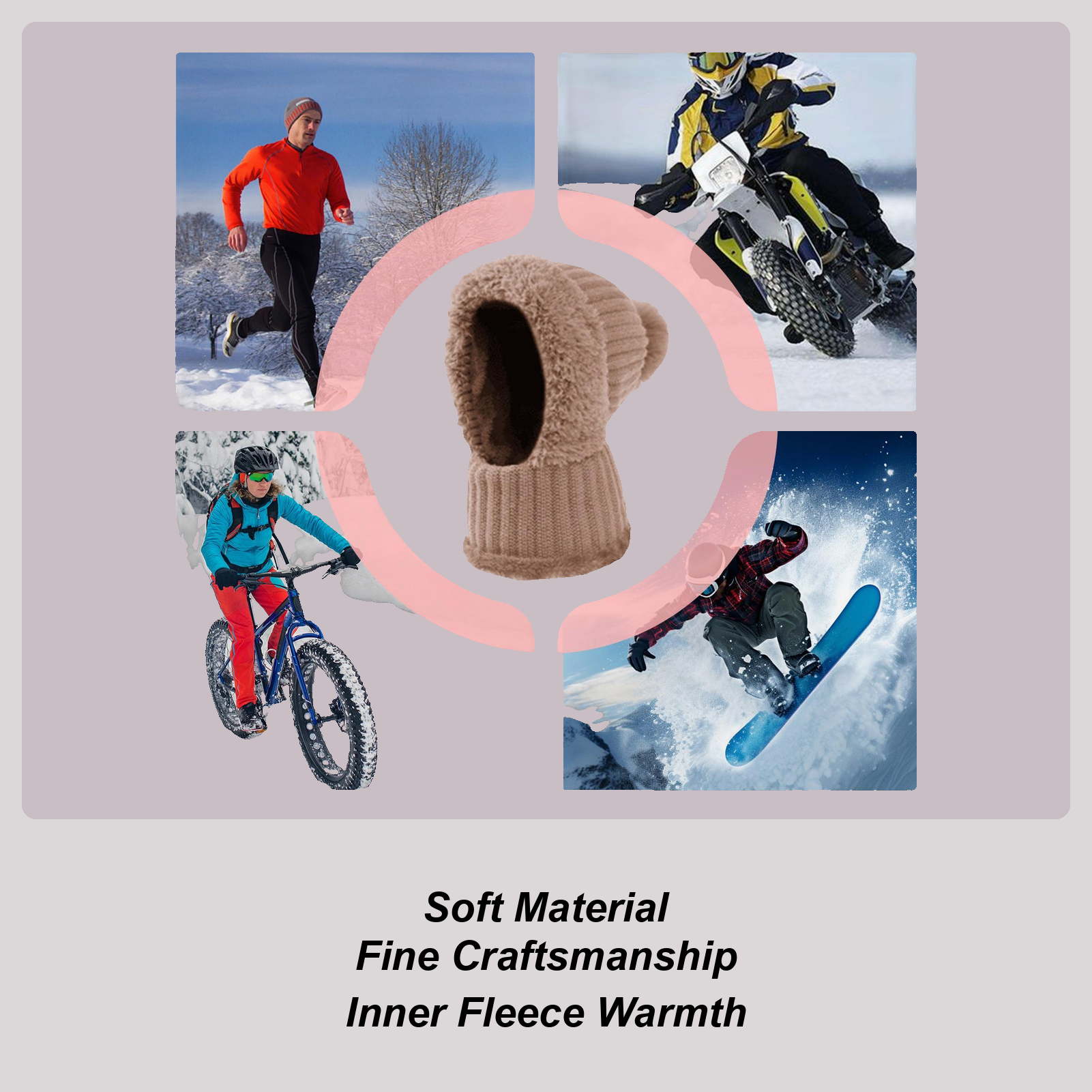 Neck Gaiter Fleece - Knit Beanie Fall Beanie With Neck