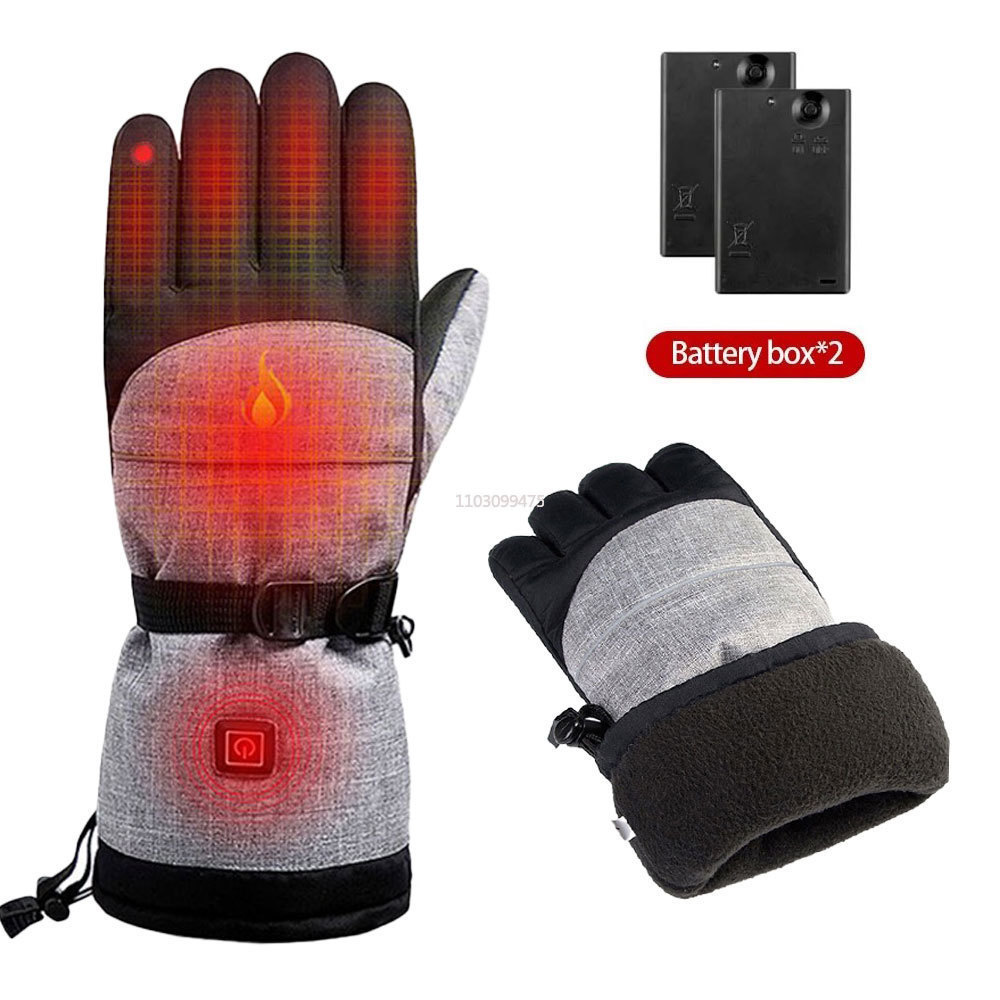 Touch Screen Gloves - Heated Skiing Waterproof Gloves Battery Case