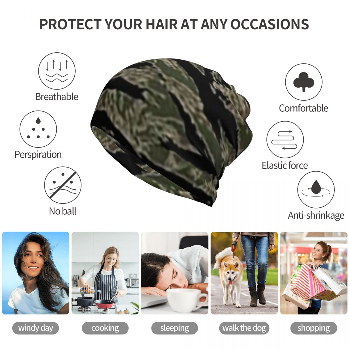 Tiger Stripe Camouflage Milita - đánh giá và giá Knit Beanie Hat Warm