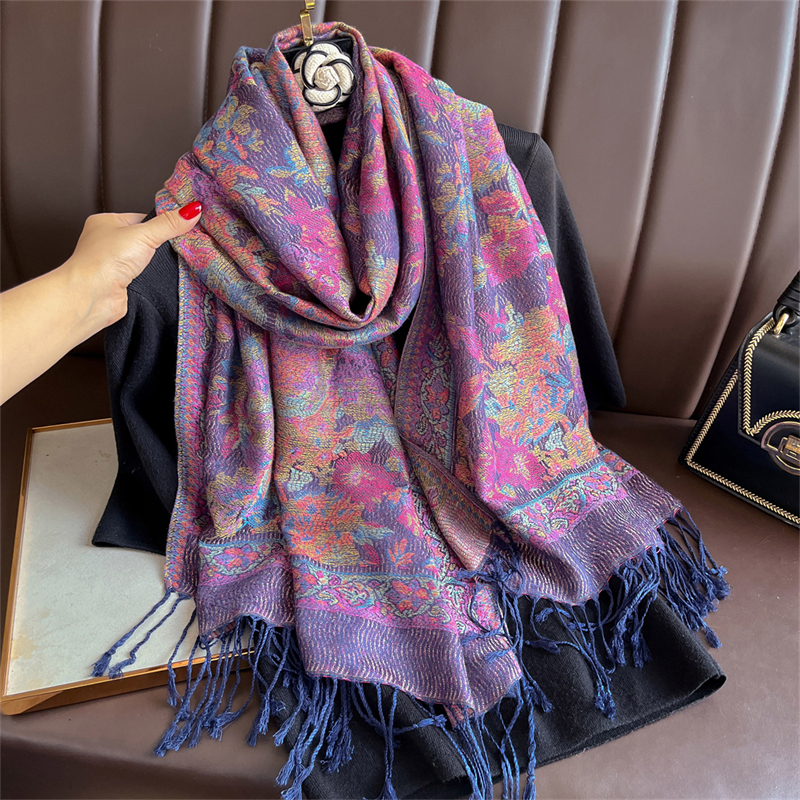 Luxury Embroidery Cashmere Win - đánh giá và giá Shawl Wrap Winter