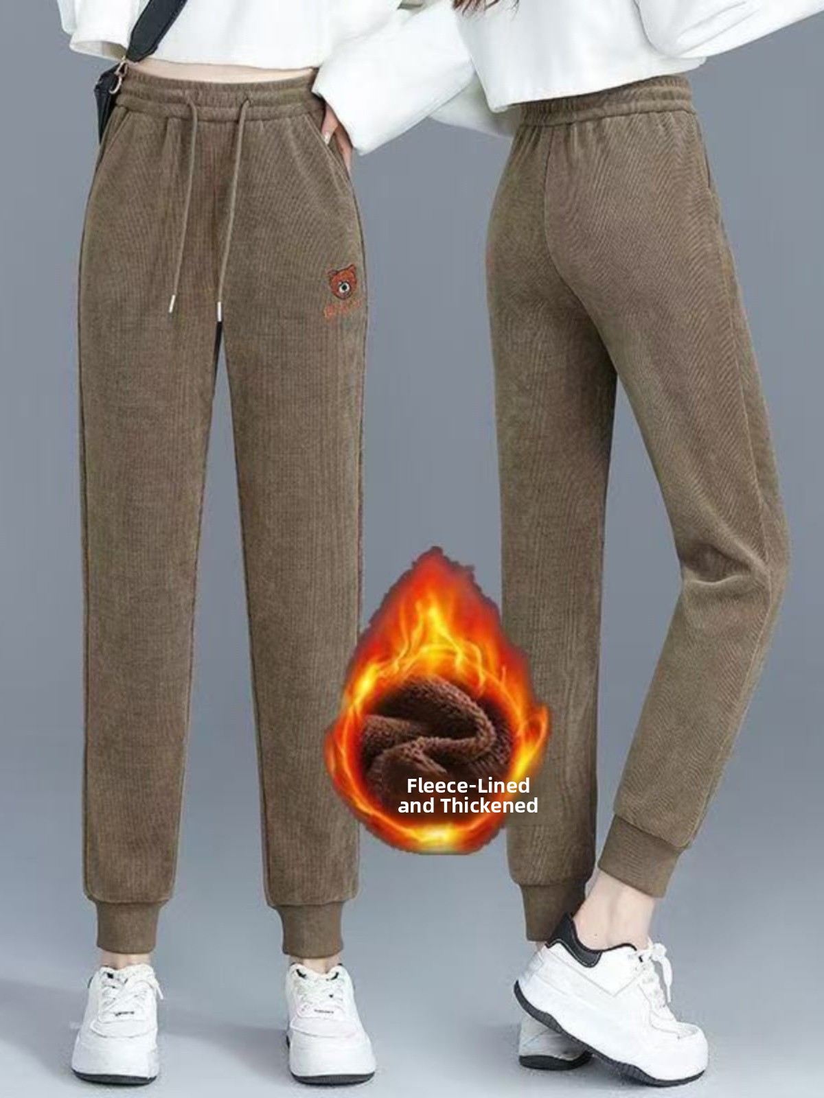 High Waist Fleece Lined Thick  - đánh giá và giá Corduroy Pant Warm