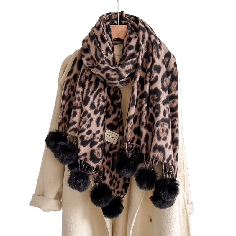 New Luxury Winter Leopard Two- - đánh giá và giá Cashmere Pashmina Wrap