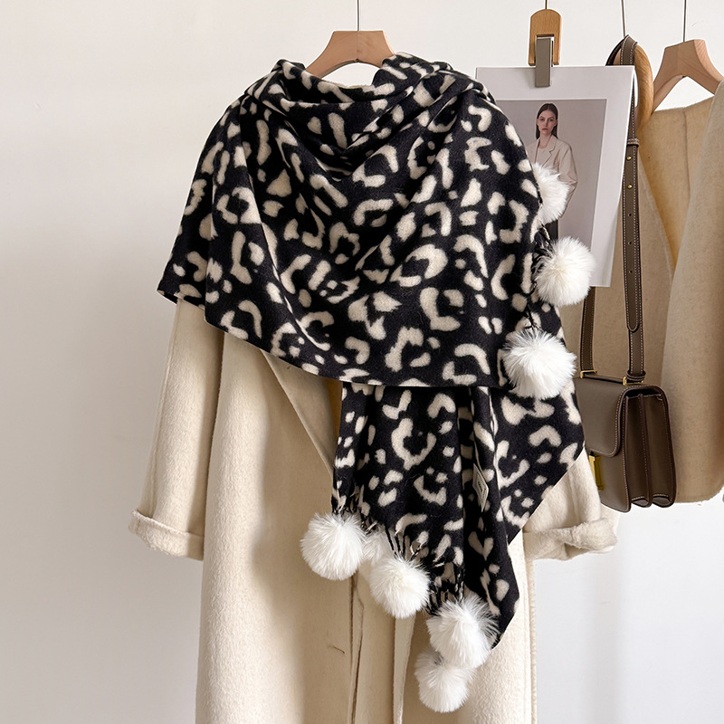 New Luxury Winter Leopard Two- - đánh giá và giá Cashmere Pashmina Wrap