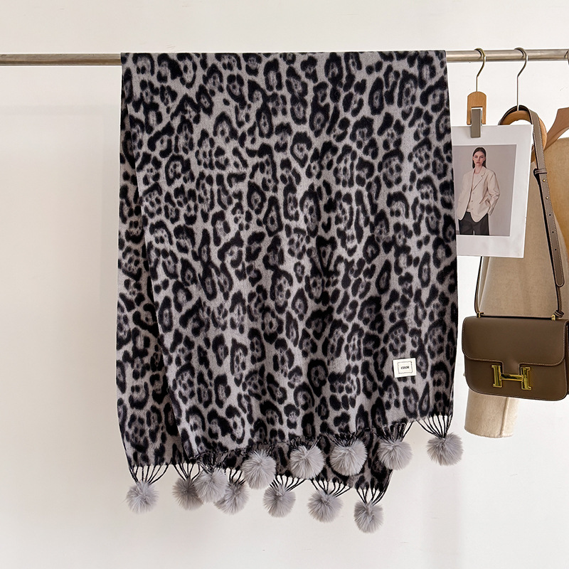New Luxury Winter Leopard Two- - đánh giá và giá Cashmere Pashmina Wrap
