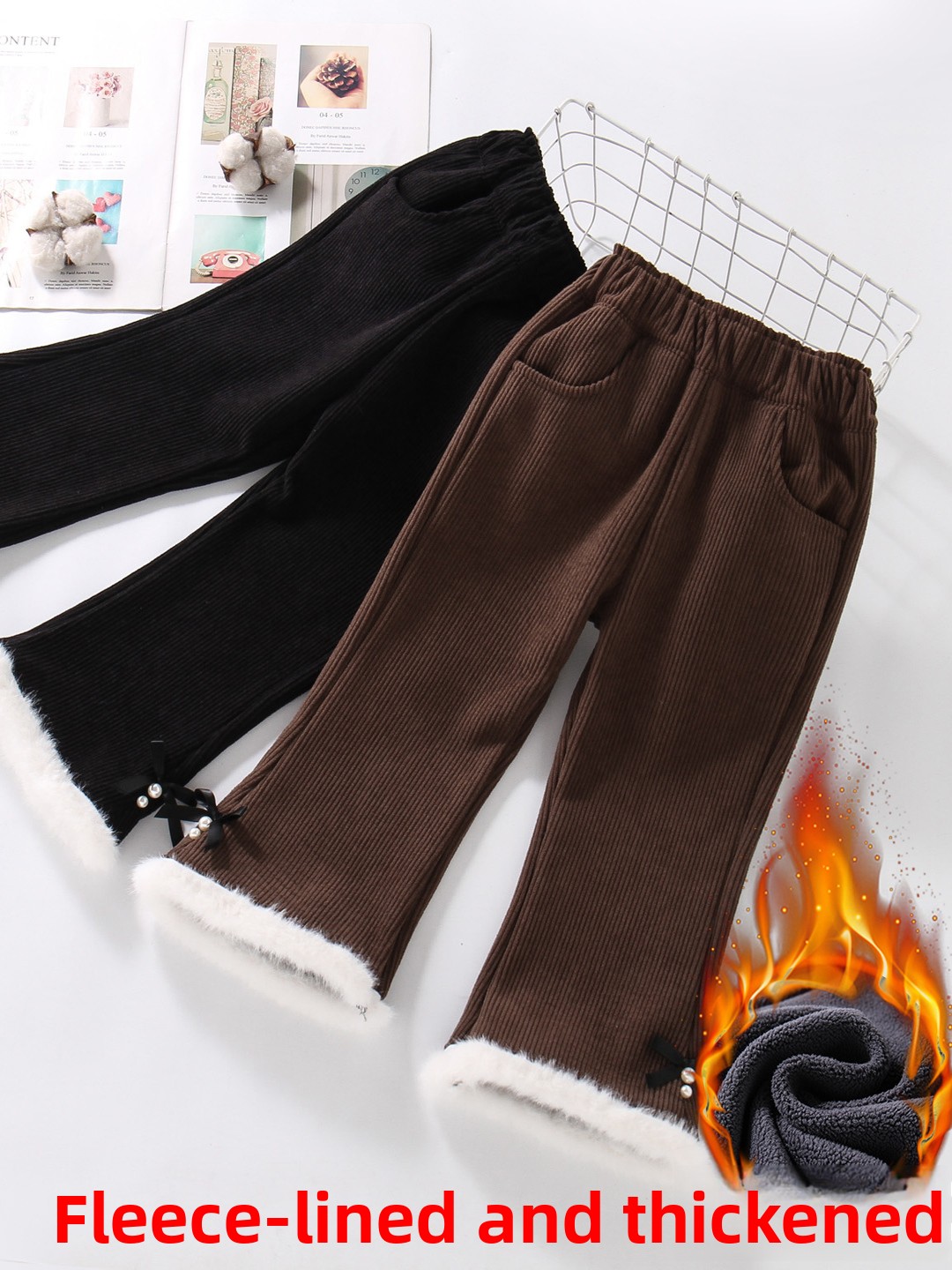 Thiened Fce Children's Bell Bo - đánh giá và giá Corduroy Pant Warm