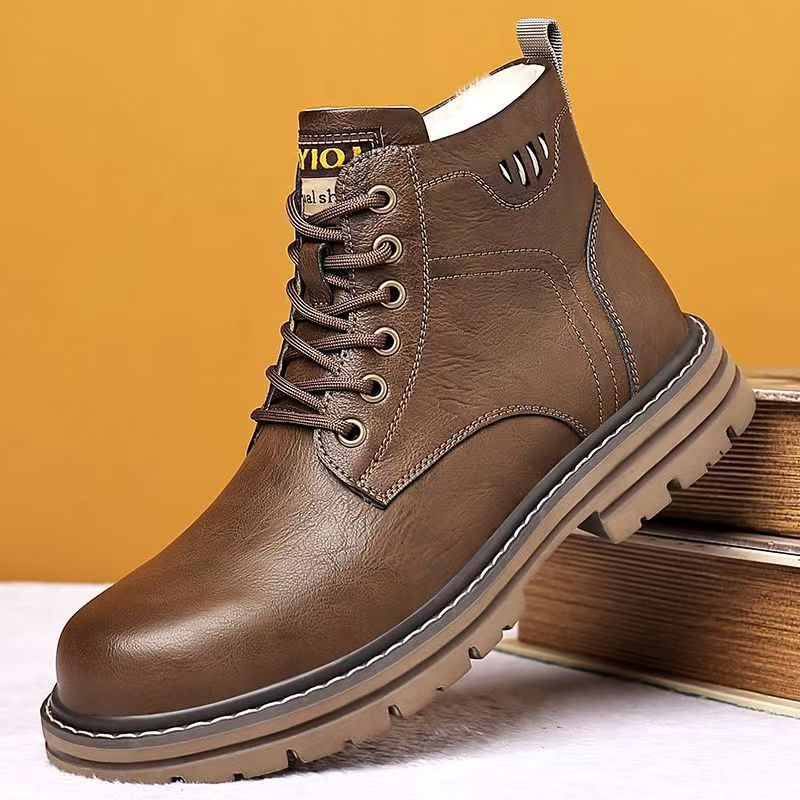 Men's Winter New Leather High  - đánh giá và giá Waterproof Winter Boot