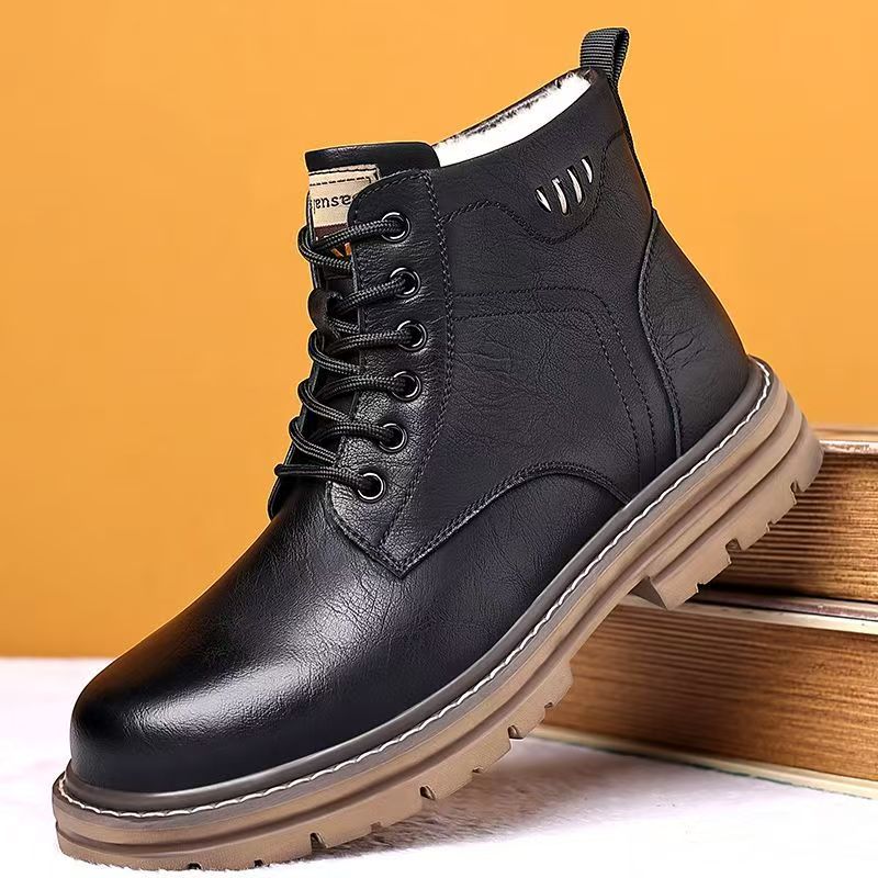 Men's Winter New Leather High  - đánh giá và giá Waterproof Winter Boot