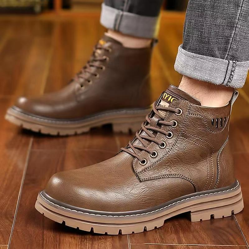 Men's Winter New Leather High  - đánh giá và giá Waterproof Winter Boot