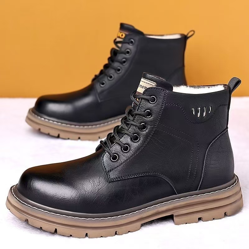 Men's Winter New Leather High  - đánh giá và giá Waterproof Winter Boot
