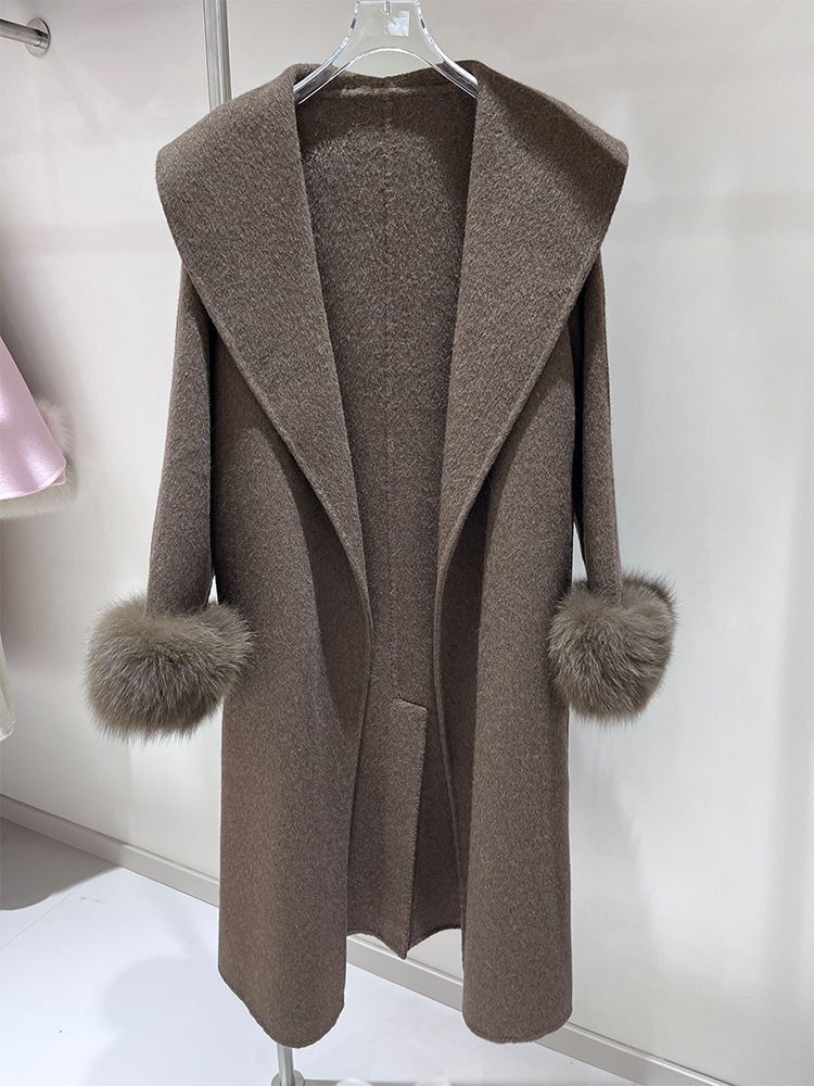 2025 New Wool Coat With Real F - đánh giá và giá Wool Coat Peacoat