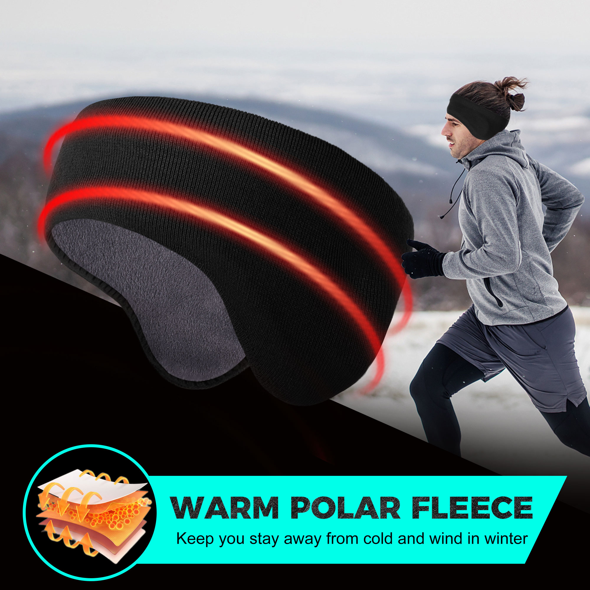 Winter Fleece Bandana Double-l - đánh giá và giá Winter Headband Fleece