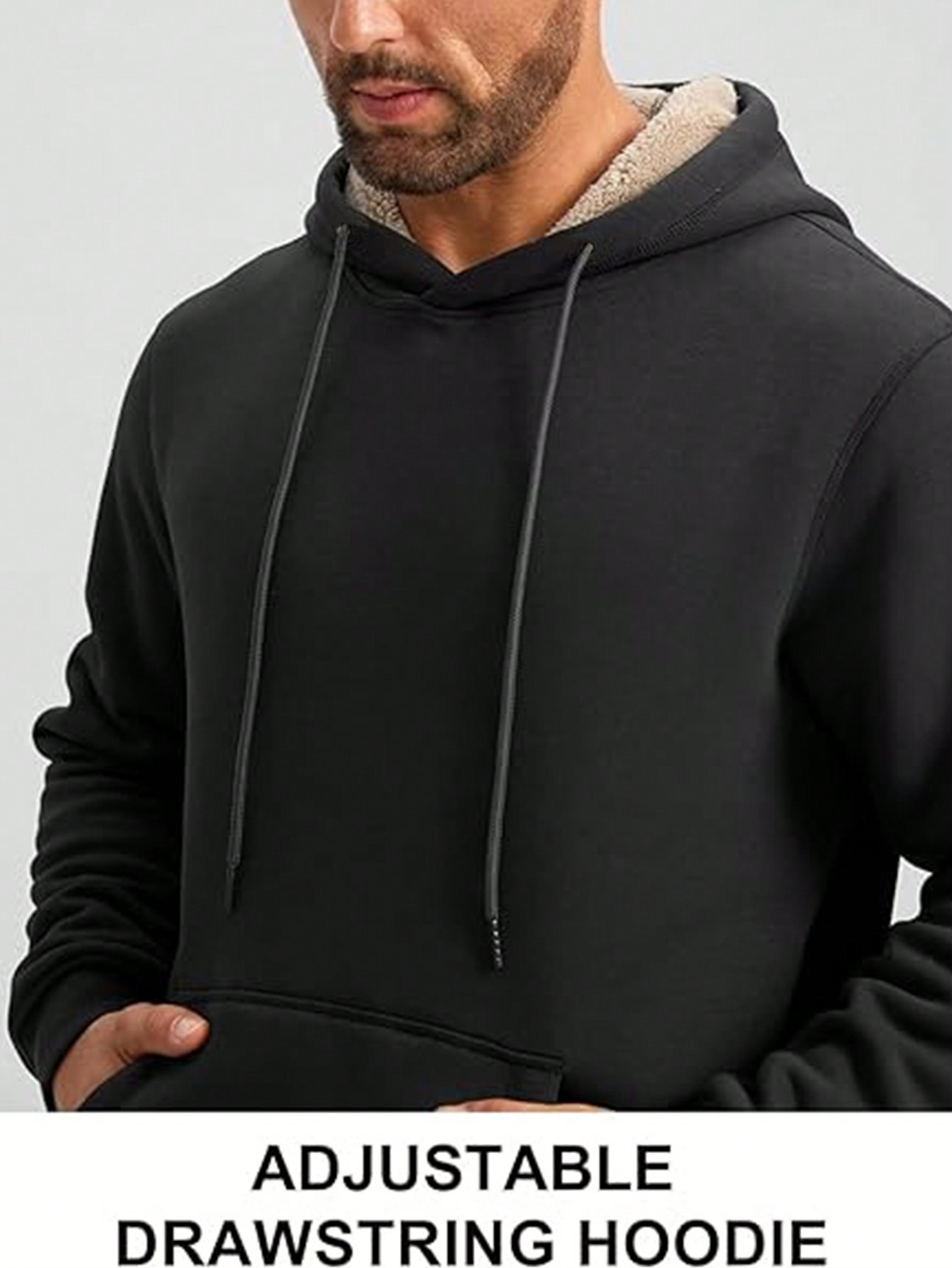 Men's Black Sherpa-Lined Hoodi - đánh giá và giá Sherpa Hoodie Fleece