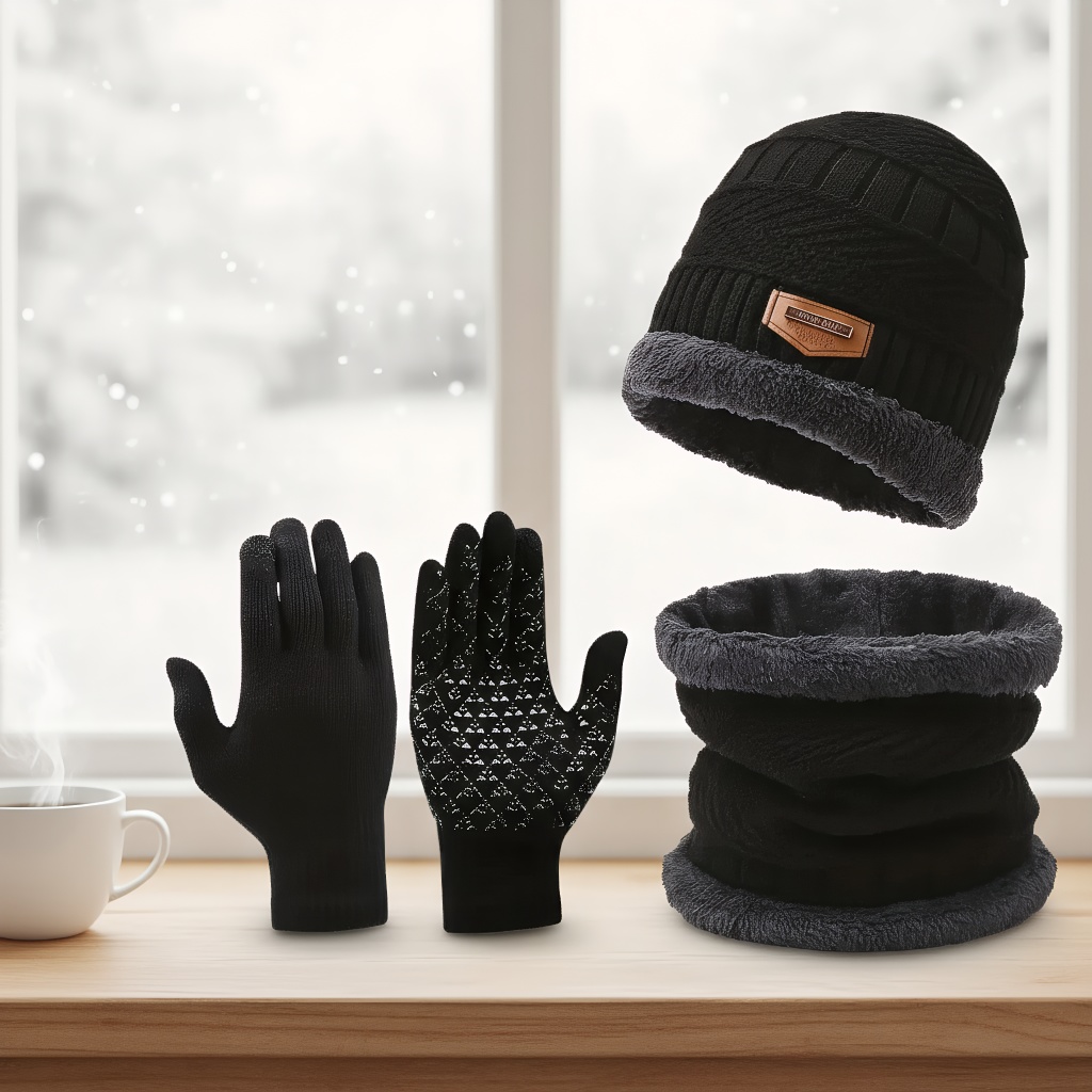 Winter Knit Hat & Scarf Set fo - đánh giá và giá Wool Scarf Men