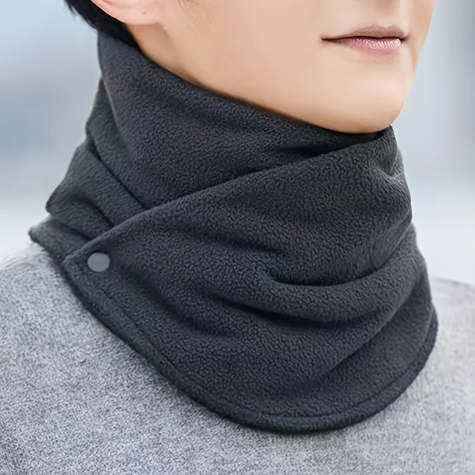 Classic Solid Color Snap Neck  - đánh giá và giá Neck Gaiter Fleece