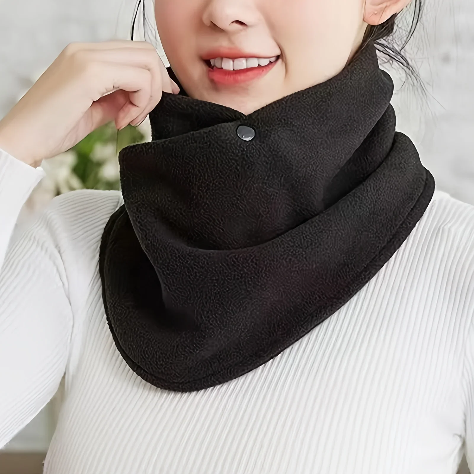 Classic Solid Color Snap Neck  - đánh giá và giá Neck Gaiter Fleece