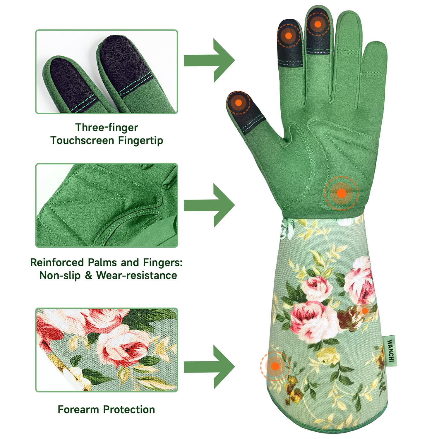 Women's Long Gardening Gloves, - đánh giá và giá Touch Screen Gloves
