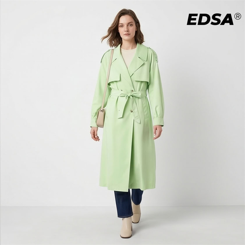 EDSA Women Green Trench Style  - đánh giá và giá Down Jacket Packable