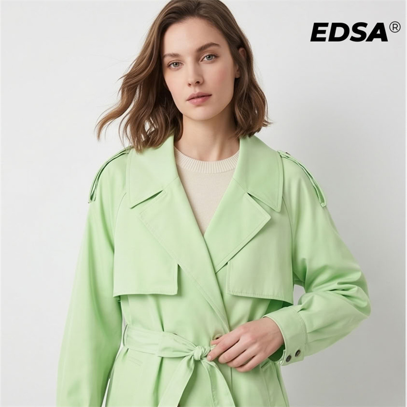EDSA Women Green Trench Style  - đánh giá và giá Down Jacket Packable