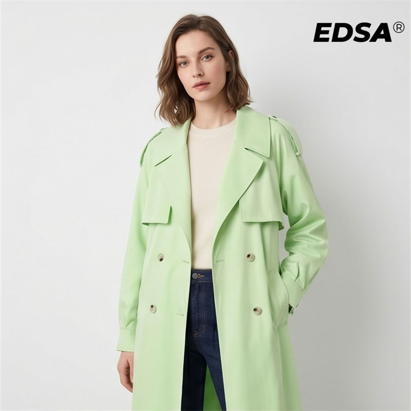 EDSA Women Green Trench Style  - đánh giá và giá Down Jacket Packable