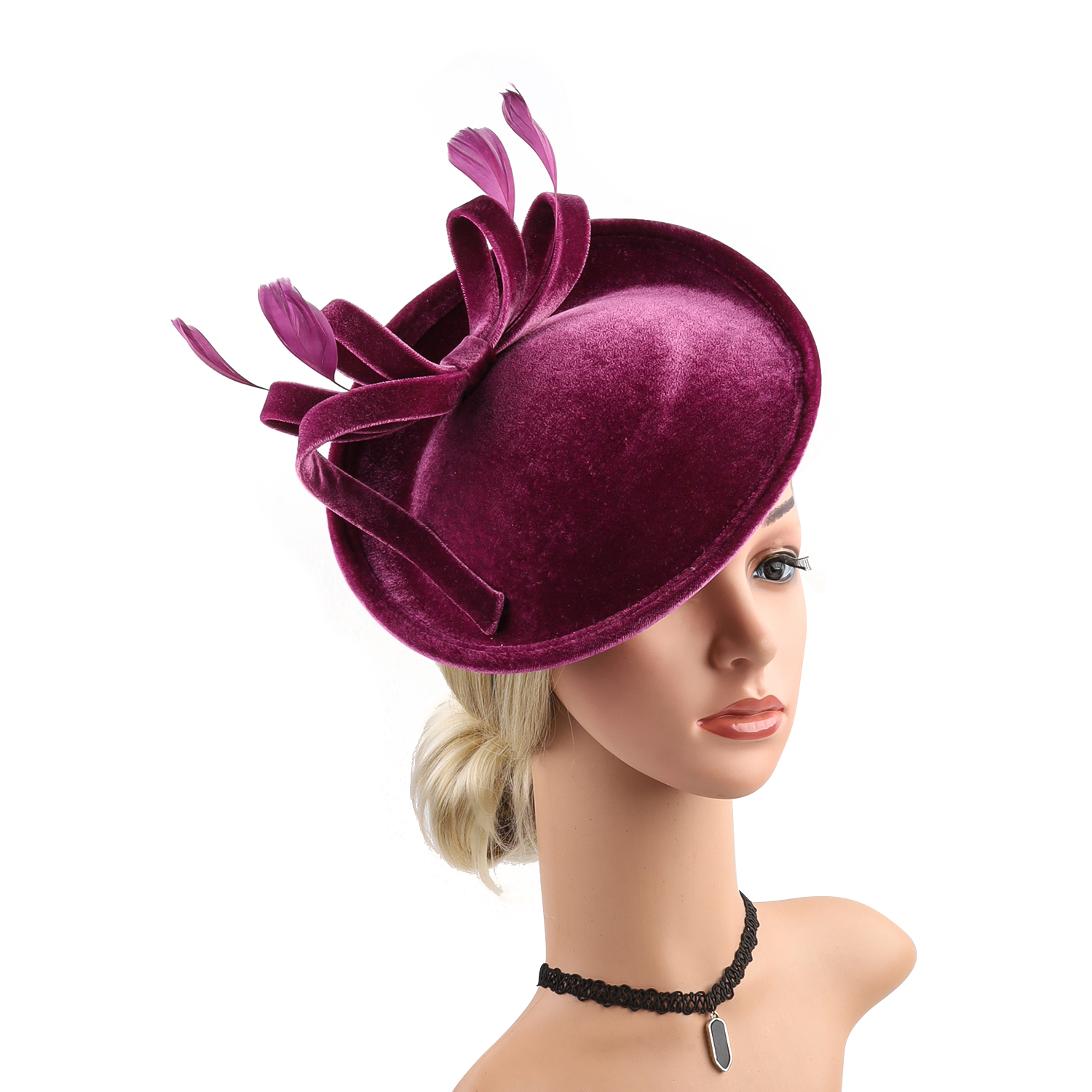 Velour Velvet Fascinator Feath - đánh giá và giá Winter Headband Fleece