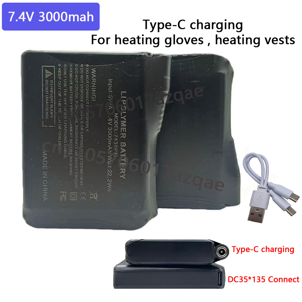7.4V 3000mah Heated Gloves Bat - đánh giá và giá Heated Vest Battery