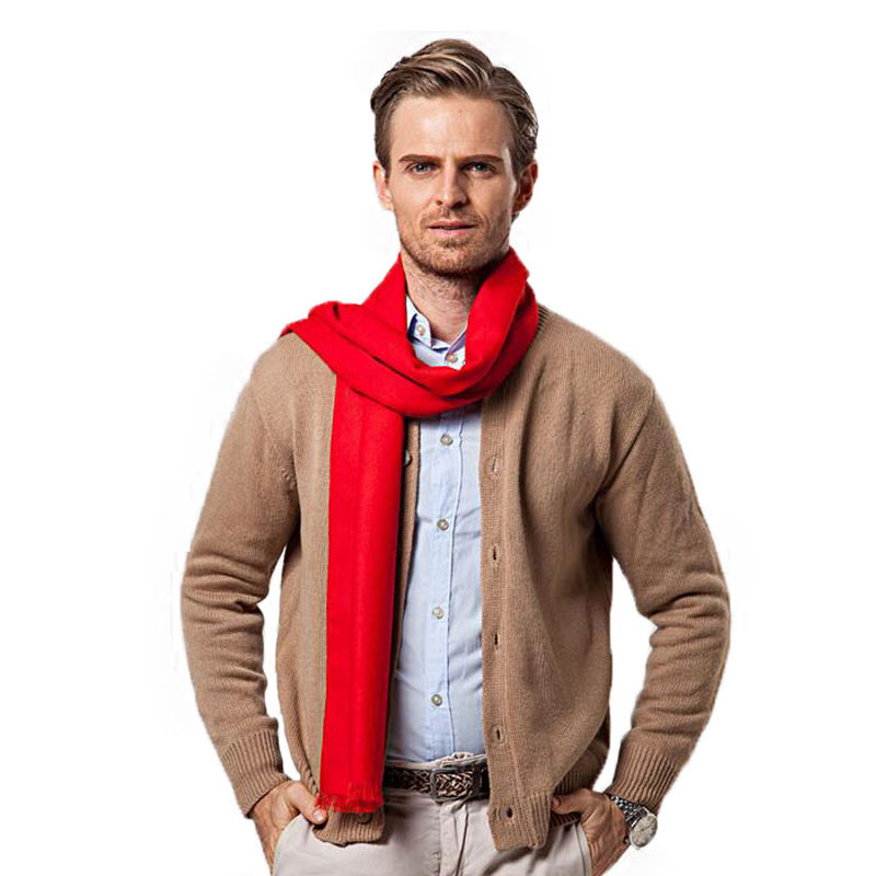 Fashion Winter Solid Color Men - đánh giá và giá Wool Scarf Men