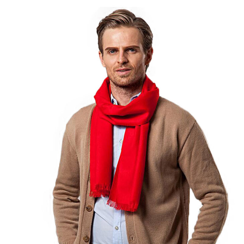 Fashion Winter Solid Color Men - đánh giá và giá Wool Scarf Men