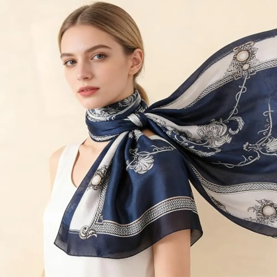 Silk Scarf Mulberry Silk Fashi - đánh giá và giá Shawl Wrap Winter