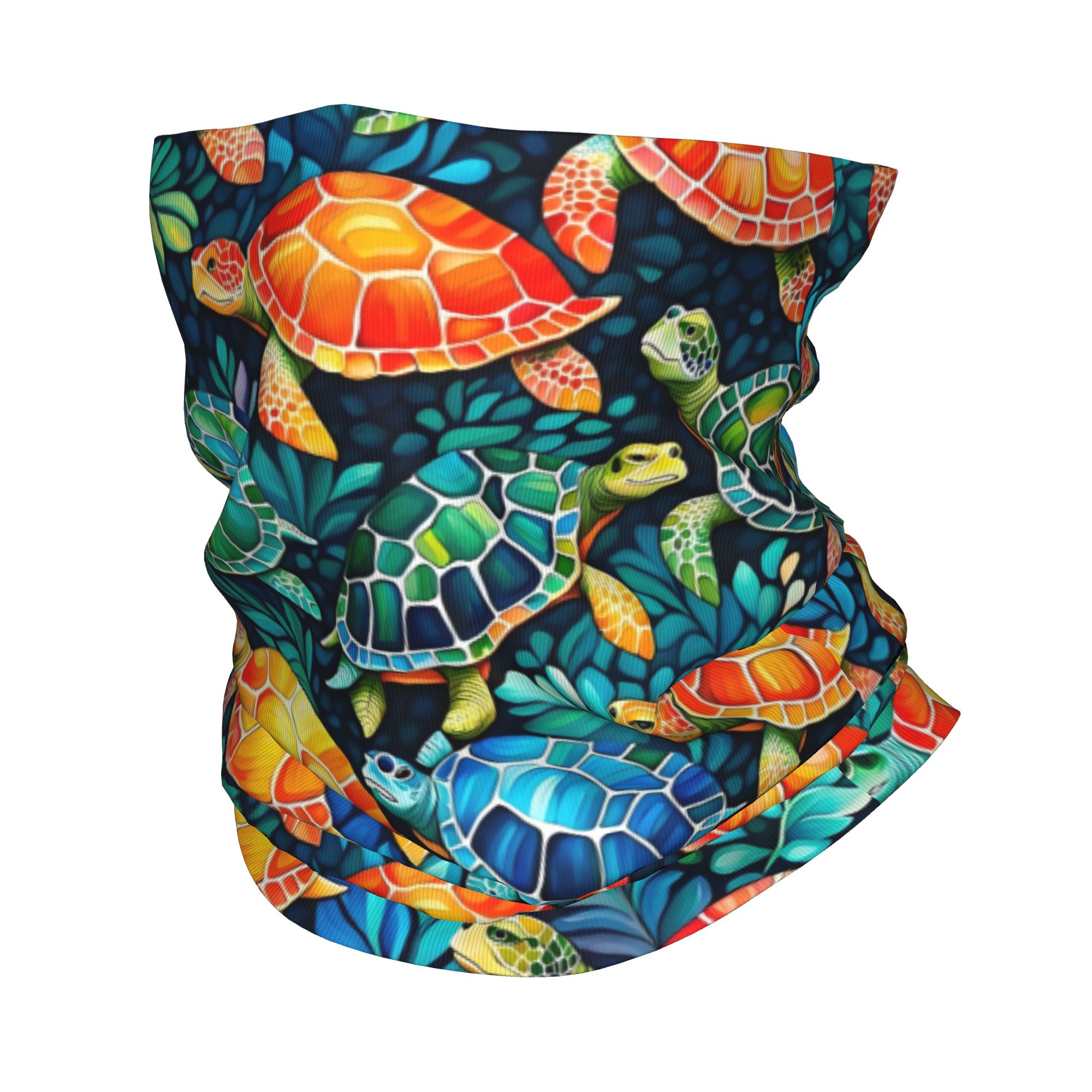 Custom Funny Colorful Sea Turt - đánh giá và giá Neck Gaiter Fleece