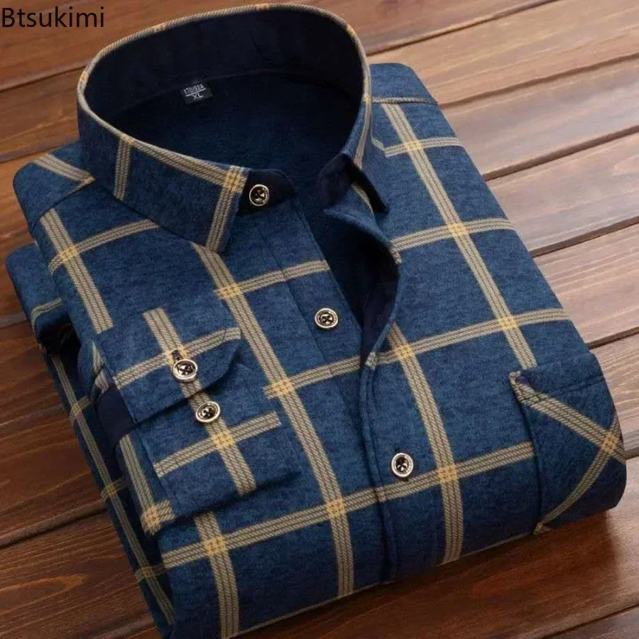 2024 Men's Winter Warm Long Sl - đánh giá và giá Flannel Shirt Lined