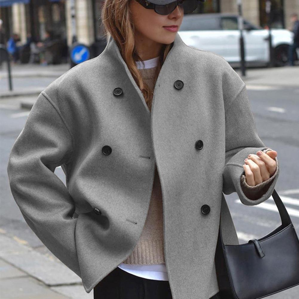 Women's Winter Cropped Wool Co - đánh giá và giá Wool Coat Peacoat
