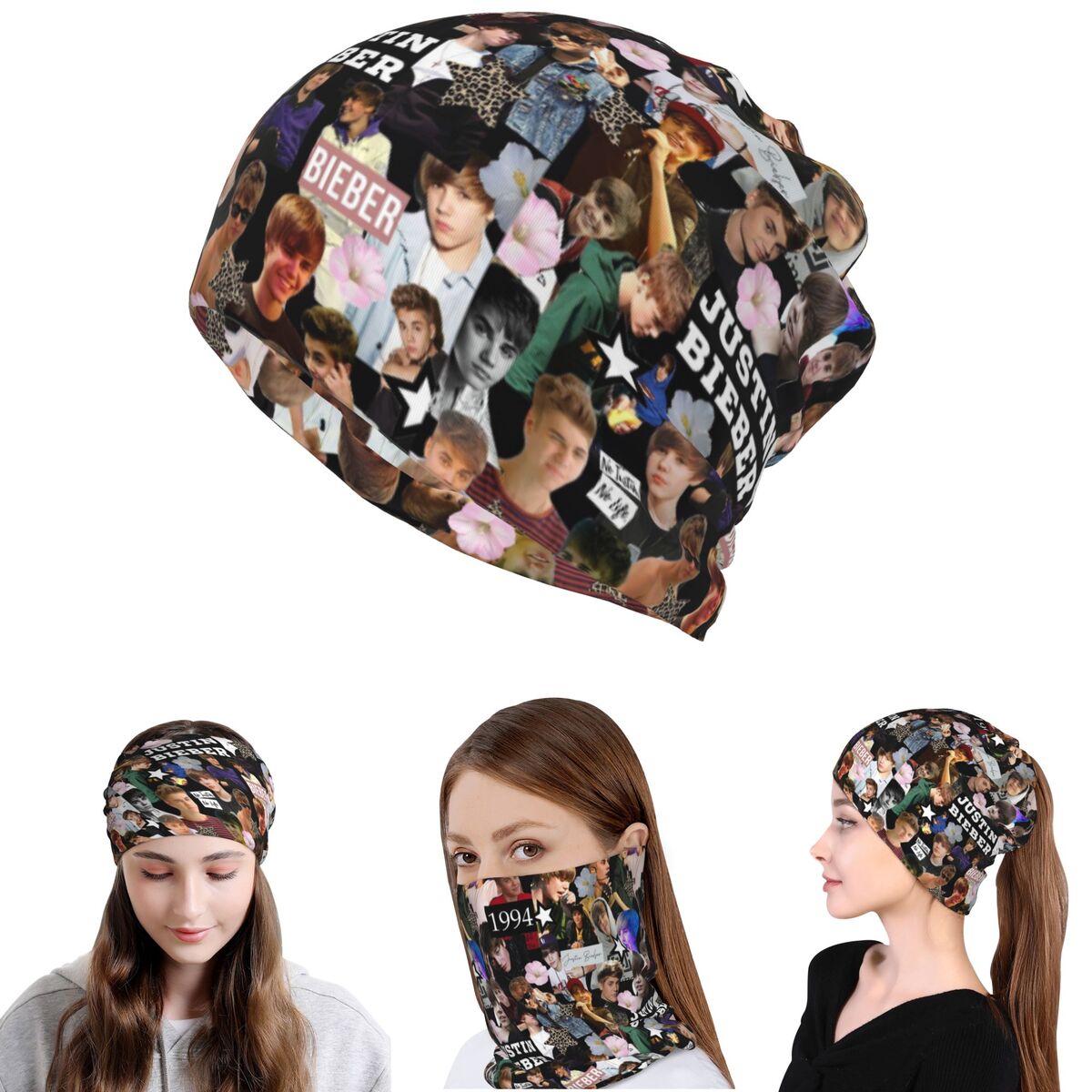 Justin Bieber Bandana Neck Cov - đánh giá và giá Knit Beanie Hat Warm