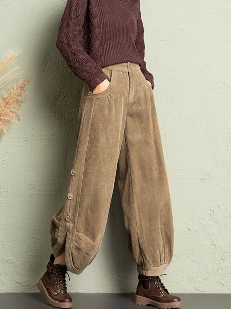 Korean Corduroy Women Pants Fa - đánh giá và giá Corduroy Pant Warm