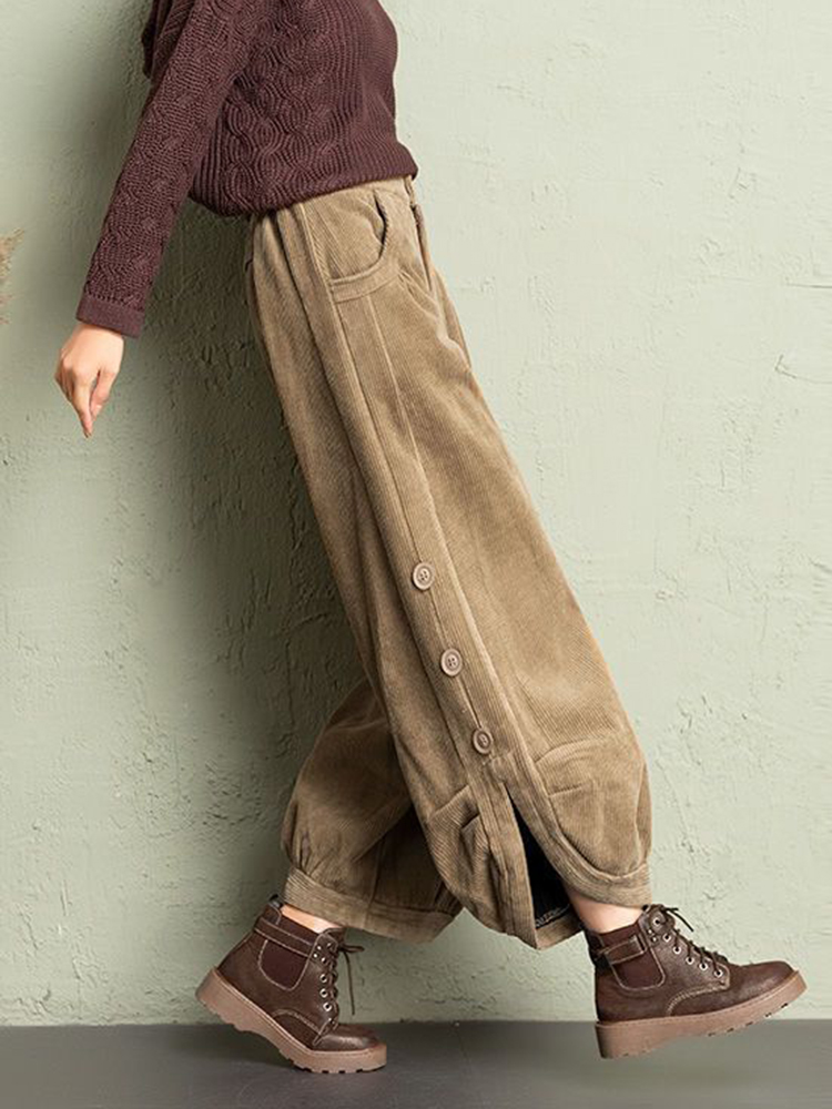 Korean Corduroy Women Pants Fa - đánh giá và giá Corduroy Pant Warm