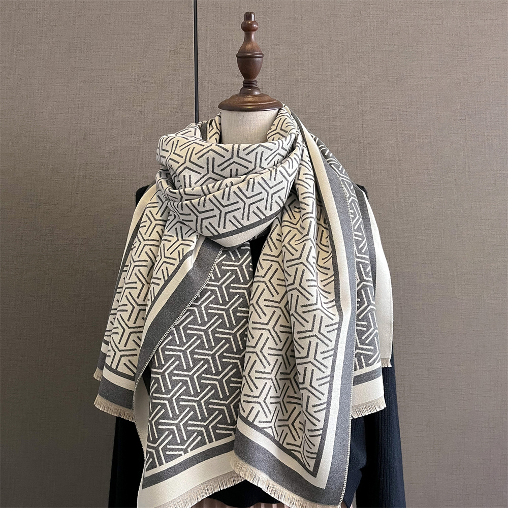Luxury Cashmere Stripe Scarf W - đánh giá và giá Cashmere Pashmina Wrap
