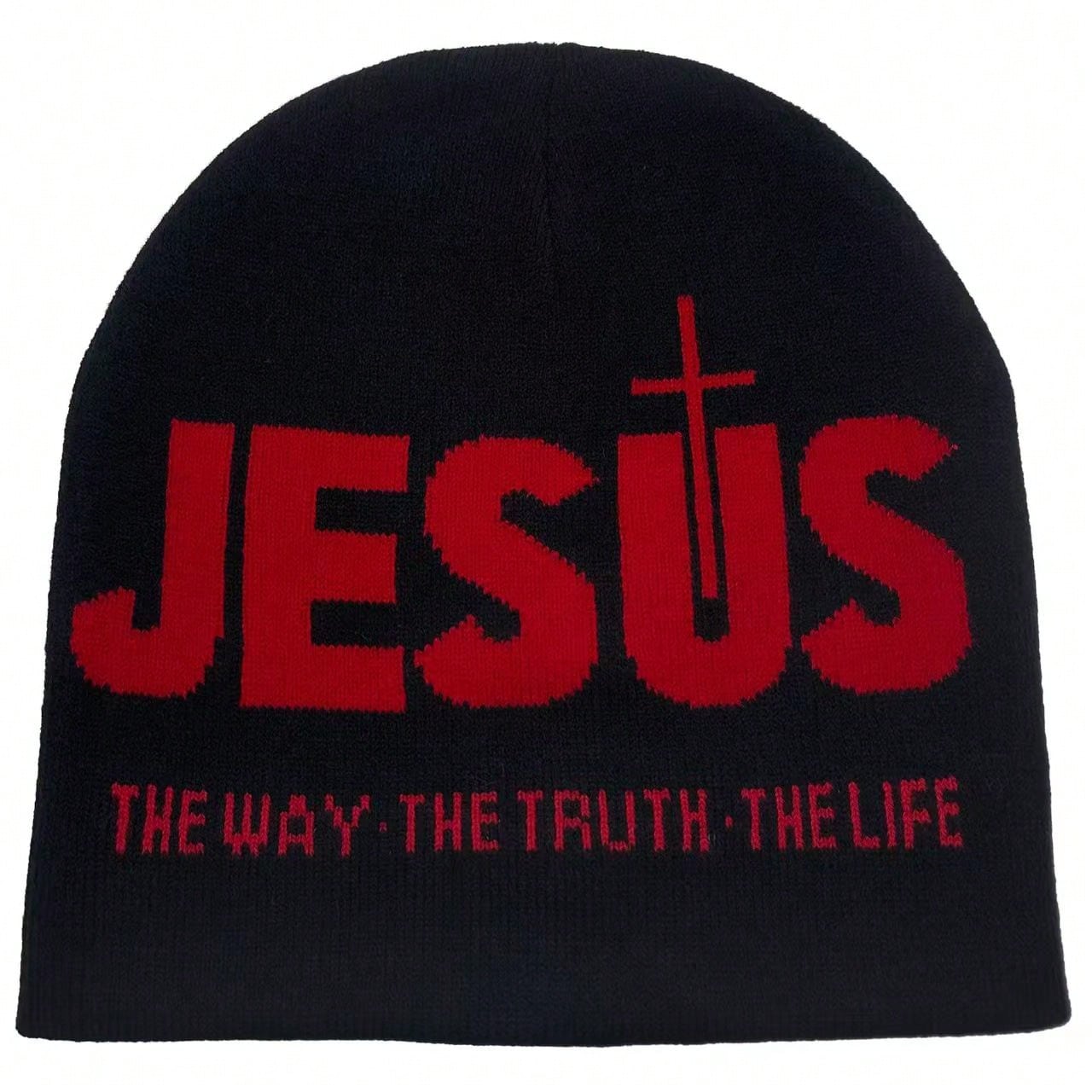 Letter Jacquard Knitted Beanie - đánh giá và giá Knit Beanie Hat Warm
