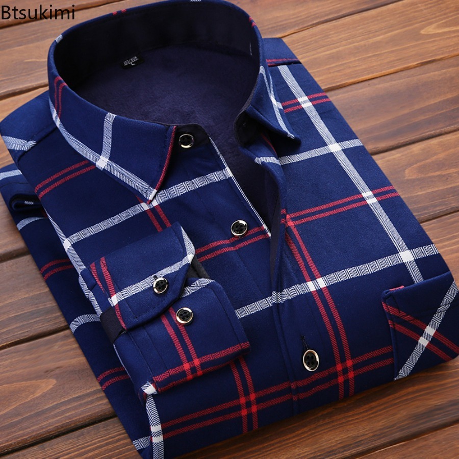 Flannel Men Shirt 2026 Autumn  - đánh giá và giá Flannel Shirt Lined