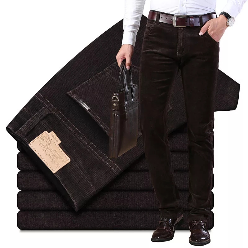 Autumn Winter Men`s Thick Warm - đánh giá và giá Corduroy Pant Warm