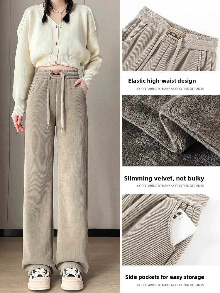 Thiened Corduroy Wide Leg Pant - đánh giá và giá Corduroy Pant Warm